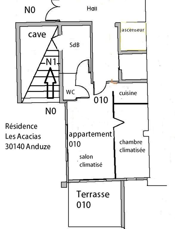 Appartement 10 Des Acacias Андюз Номер фото